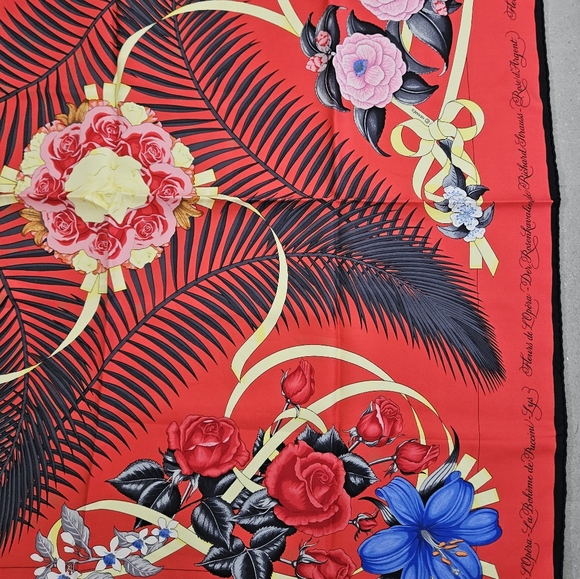 🇨🇵 HERMES silk scarf red 90X90 cm authentic - Picture 3 of 10